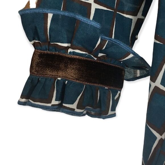 Bleu Comme Gris Paris Cross Petrol Girls Top Size 5 - Picture 5 of 6